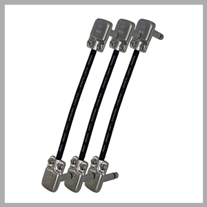 3 Pack Mogami 2319 Pedalboard Patch Lead with SquarePlug SP400 Jacks - Choice of length - SILVER