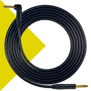 Van Damme Guitar Lead - instrument Cable with Neutrik Gold plated Straight to Right Angle jacks