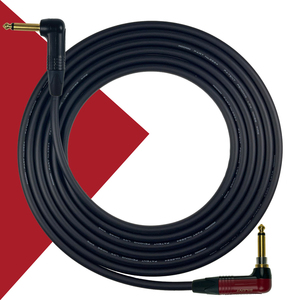 Mogami 2524 Guitar Lead - Instrument Cable with Neutrik Silent Right Angle to Gold Right Angle jacks