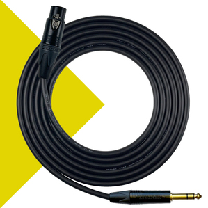 Mogami 2549 Balanced cable - Lead with Neutrik gold TRS to 3pin XLR FEMALE