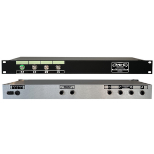1U Rack Mount - 4 Way Guitar Switcher -  Input Switching          (4 in 2 out)