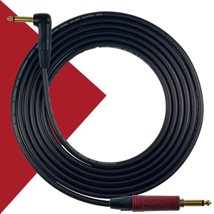 Van Damme Guitar Lead - instrument Cable with Neutrik Silent Straight to Gold plated Right Angle jacks
