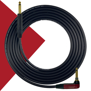 Van Damme Guitar Lead - instrument Cable with Neutrik Silent Right Angle to Gold plated Straight jacks