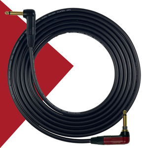 Van Damme Guitar Lead - instrument Cable with Neutrik Silent Right Angle to Gold plated Right Angle jacks