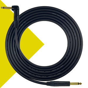 Mogami 2524 Guitar Lead - instrument Cable with Neutrik Gold plated Straight to Right Angle jacks
