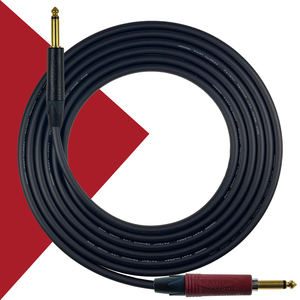Mogami 2524 Guitar Lead - Instrument Cable with Neutrik Silent Straight to Gold Straight jacks