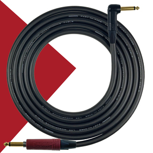 Mogami 3368 Guitar Lead - Instrument Cable with Neutrik Silent Straight to Gold Right Angle jacks