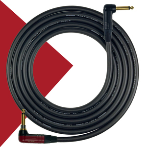Mogami 3368 Guitar Lead - Instrument Cable with Neutrik Silent Right Angle to Gold Right Angle jacks